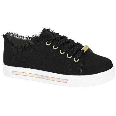 Imagem de Tênis Infantil Molekinha Lona Menina - Preto - 28