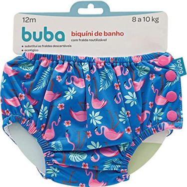 Imagem de BIQUINI DE BANHO COM FRALDA REUTILIZAVEL- FLAMINGO - M