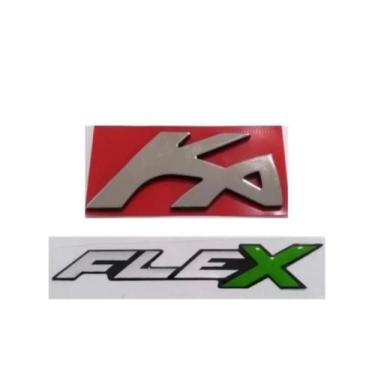 Imagem de emblema letreiro Ford Ka mais flex 2008 até 2012 porta-mala fita 3M 2 