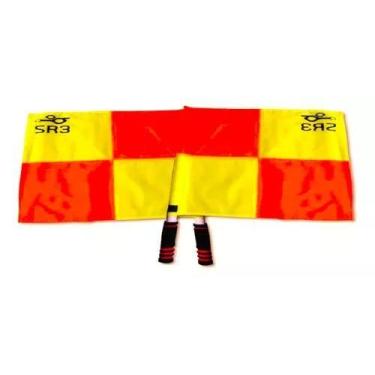 Imagem de Par Bandeira para Arbitro - Poliester - Cabo: Metal - SR3