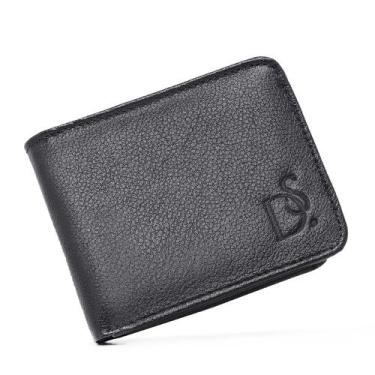 Imagem de Carteira Masculina em Couro Grande Com Porta Cheques Moedas Divisorias