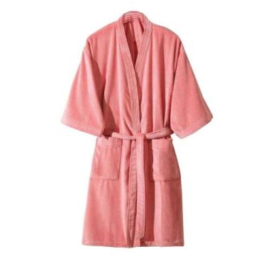 Imagem de Roupao Adulto Dohler Atoalhado Velour Confort Rose, G