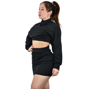 Imagem de Moletom Feminino Conjunto Saia Justa + Blusinha - Fanáticos Por Cintas