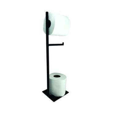 Imagem de Porta Papel Higiênico Chão- Papeleiro- 2 rolos - bitizatto, Preto