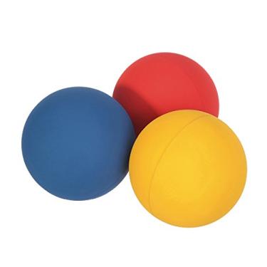 Imagem de JBM Raquete Squash 5,5 cm / 2,17" Borracha 1 Vermelha 1 Azul 1 Laranja Bolas em uma Taxa de Rebote Líquida de 65-70% Altamente Visível para Treino de Jogos de Raquetebol