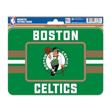 Imagem de Rico Industries Porta-retrato magnético NBA Basketball Boston Celtics Stripes (12,7 cm x 17,1 cm) e conjunto de ímã - Decoração de casa - churrasqueira, escritório, cozinha