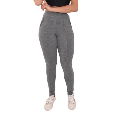 Imagem de Calça Jogger Feminina Cintura Alta Elastano Envio Imediato Malha Crepe