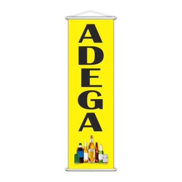 Imagem de Banner Adega Cerveja Refrigerante Bebidas Lona 100x30cm - PlimShop