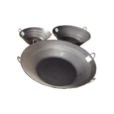 Imagem de Tacho Beira Alta Preto Aço Carbono 80 Litros 91,5cm Diâmetro - Jamar