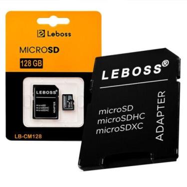 Imagem de artão de Memória LEBOSS 128GBc Adaptador Câmeras Automáticas/Dispositi
