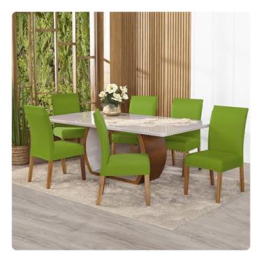 Imagem de Kit Capa Para Cadeiras 6 Unidades Malha Cores - Lenharo Enxovais, VERD