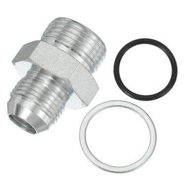 Imagem de PATIKIL Conectores de mamilo redutores hexagonais adaptador de tubo macho 7/20.3 cm alargamento 37° JIC x 3/10.2 cm BSPT macho, adaptador de bocal redutor de encaixe de tubulação encaixe hidráulico de