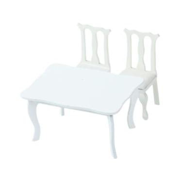 Imagem de Kokiya 1:12 Tabela de bonecas e cadeira conjunto pretende brincar de brinquedo DIY, ornamento, clássico e miniatura Toys Hobby Crafts for Girls Kids