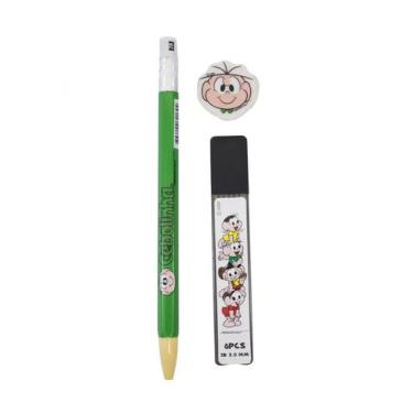 Imagem de Kit Cebolinha Lapiseira 2mm Borracha E Grafite Turma Da Mônica - Taime