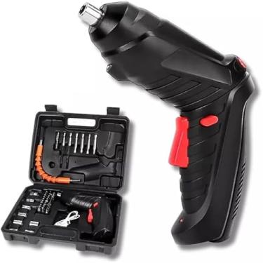 Imagem de Parafusadeira Pequena 4.8V - Mini Parafusadeira e Furadeira Portátil Recarregável - Mini Parafusadeira Sem Fio de Mão com USB - Parafusadeira Portátil e Mini Furadeira para Reparos e Montagens Rápidas