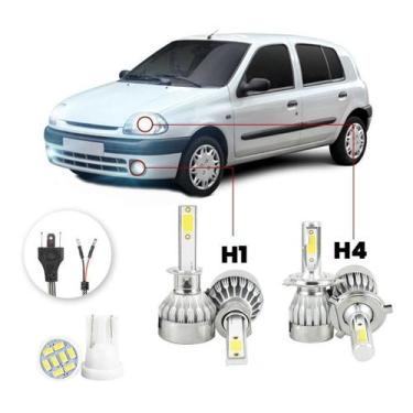 Imagem de Kit Lampadas Led Renault Clio 2002 2003 H1 H4 20000lm - V10