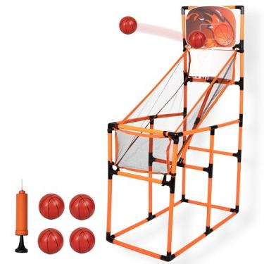 Imagem de Play Platoon Cesta de basquete infantil para ambientes internos - Equipamento de jogo estilo fliperama para crianças de 4 a 12 anos - perfeita para sala de jogos. Quintal, jogos de tiro ao ar livre -
