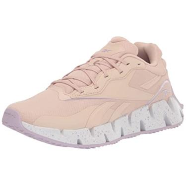 Imagem de Reebok Tênis feminino de corrida e treinamento Zig Dynamica 4 Ortholite, Soft Ecru/Puroas/Ftwr Branco, 34