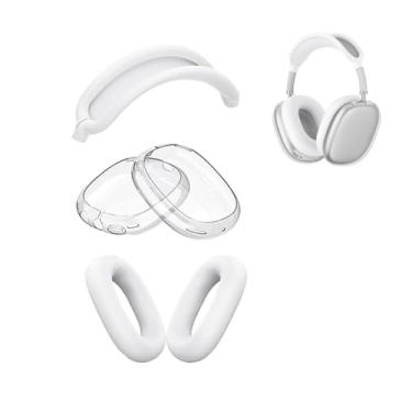 Imagem de AGAOSH Capa de silicone para fones de ouvido AirPods Max (2024/2020), capas para fones de ouvido/capas de fone de ouvido de TPU macio/acessórios de proteção para Apple AirPods Max (USB-C/Lightning