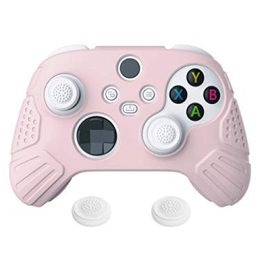Imagem de eXtremeRate PlayVital Guardian Edition Cherry Blossoms Pink Ergonomic Soft Anti-slip Controller Silicone Case for Xbox Series X/S, Protector Skins with Joystick Caps for Xbox Core Wireless Controller