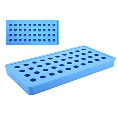 Imagem de Bandeja de Cubos de Gelo, 40 Buracos Fabricantes Flexíveis de Bola de Gelo Redondos de Bandeja de de Mini de para Bar, Hotel, Restaurante Uso de (Azul -celeste)