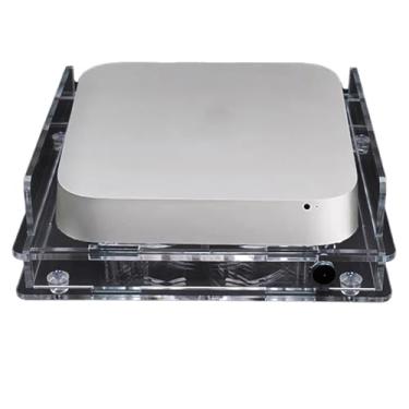 Imagem de Yoqanr Suporte Para Mac Mini, Design Com Mini Ventoinha De Resfriamento, Chassi Modificação Vento Super Forte, Equipado Um Dissipador Calor Silencioso 5,5" Velocidade Ajustável, Fonte Alimentação Us