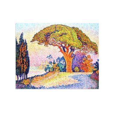 Imagem de Paul Signac Famosas Pinturas-Impressas em Tela-Pinheiro-Moderno Pôster Decoração Sala de Estar e Quarto 60x80cm24x31in Sem Moldura