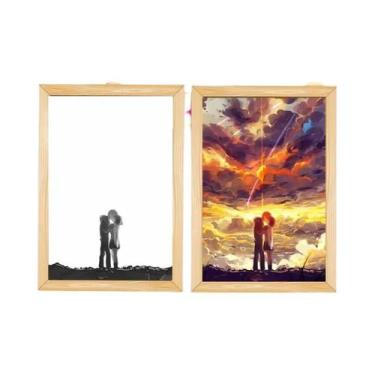 Imagem de Luz Noturna LED USB De 3 Cores INS Anime Seu Nome Céu Estrelado Candee