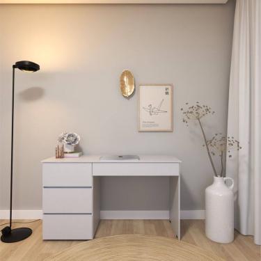 Imagem de Escrivaninha Luxenburgo com 4 Gavetas Kitcubos Cinza Cristal