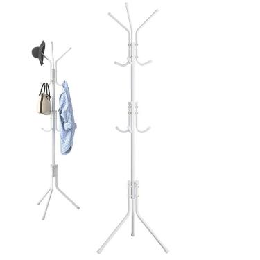 Imagem de Cabideiro Mancebo Arara Roupa Blusa Bolsa Casaco Chapeu Toalha 9 Ganchos Quarto Sala Closet Multiuso Organizaçao Versatil