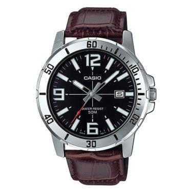 Imagem de Relógio Masculino Casio MTP-VD01L-1BV - Prata/Marrom