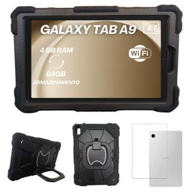 Imagem de Tablet Samsung Wi-fi Prata 64GB 4GB C Capa Survivor Preta