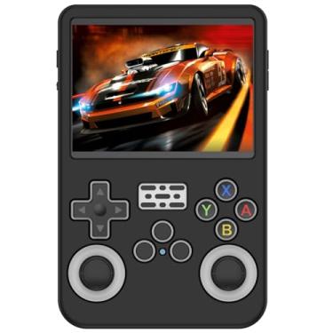 Imagem de MOTONG Compatible with R36S Handheld Game Console Protective Case - Silicone Protective Case Cover Shell Compatible with R36S Handheld Game Console(Black)