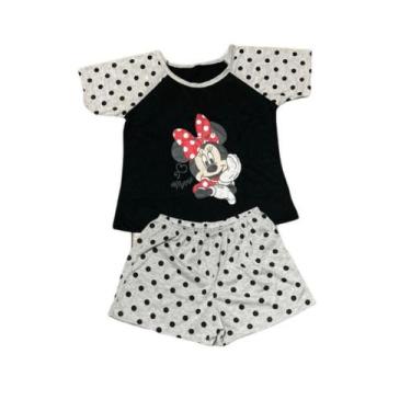 Imagem de Conjunto Pijama Adulto Feminino Curto Verão Meia Manga Estampado Baby 