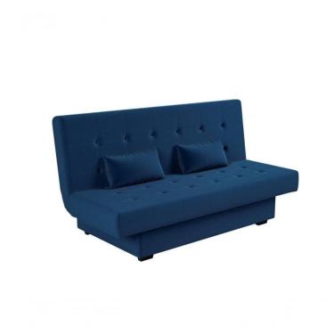 Imagem de Sofá Cama 3 Lugares Casal Reclinável 190 Larg Laila Matrix Veludo Turkey Petróleo