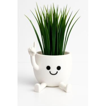 Imagem de Cachepot Vasinhos Arranjo Vaso Centro de Mesa Suculentas - Smile - Resina de Alta resistência, PALOSO