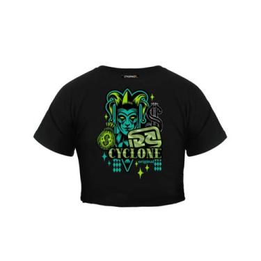 Imagem de Baby Look Cyclone Cropped Cash Joker Metal, Preto, M