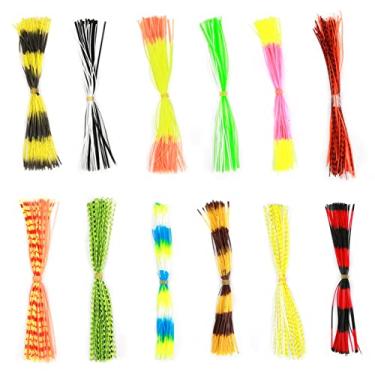Imagem de Saias de Isca de Gabarito, Fios de Silicone de Design Brilhantes Saias de Isca Macia para Spinnerbaits de Diy Spinnerbaits