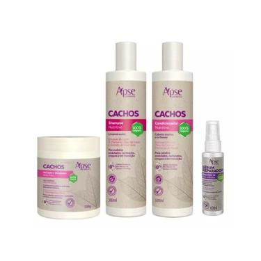 Imagem de Kit Shampoo, Condicionador, Ativador Cachos E Reparador Apse - APICE