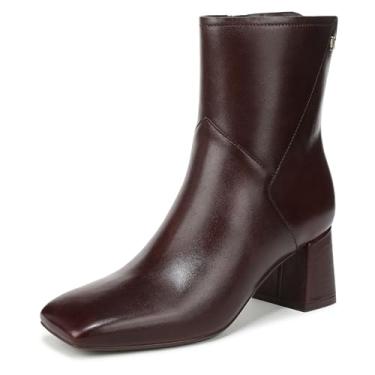 Imagem de Naturalizer Bota feminina Christine no tornozelo, Couro vermelho vinho, 9.5 Wide