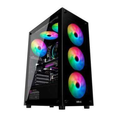 Imagem de Gabinete Gamer Hyrax HGB210, Mid Tower, ATX, Lateral e Frontal em Vidr