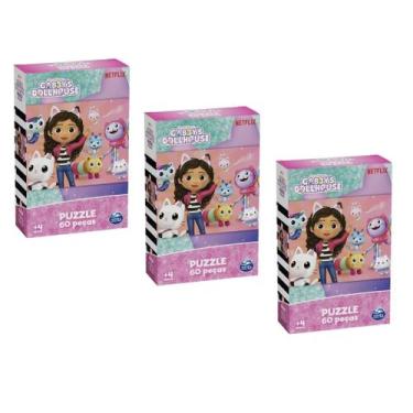 Imagem de QUEBRA CABEÇA PUZZLE GABBYS DOLLHOUSE 60 PEÇAS GROW CX C/3un