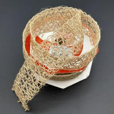 Imagem de Rolo Fita Juta Artesanal Decoração Natal 38mm x 10m Kit 8pçs - Genéric