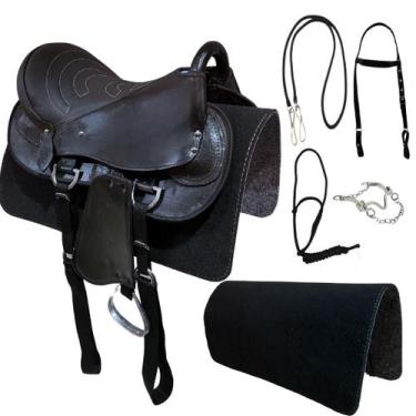 Imagem de Sela de Cavalo Australiana Kit Completo para Cavalgadas e Passeios Cor