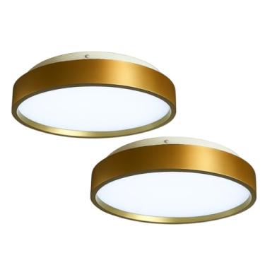 Imagem de KIT 2 Plafon Essence GOLD LED Disoma – Dourado Gold | 36W | 3240 lm | Multicolor 3 em 1 | 34 cm | Bivolt | Design Premium em Metal e Acrílico | Uso Interno – IP20