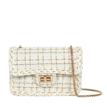 Imagem de DFJXXX Bolsas transversais femininas de couro pequenas bolsas transversais fofas bolsas de mão de grife bolsa de ombro feminina clutch, Branco 10