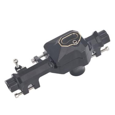 Imagem de CUOFYUNL Carcaça do eixo dianteiro de latão preta Acessório de atualização RC Carcaça do eixo dianteiro de latão resistente para rastreador 1/10 RC