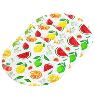 Imagem de Wassud Esponja de polpa de madeira de frutas coloridas para pratos, pacote com 3 esponjas de cozinha para limpeza, esfregão resistente para panelas antiaderentes, esponjas de lavar louça para pia