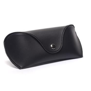 Imagem de Kit 100 Estojo Porta Oculos Case Capinha Preto Classico Atacado - 20V