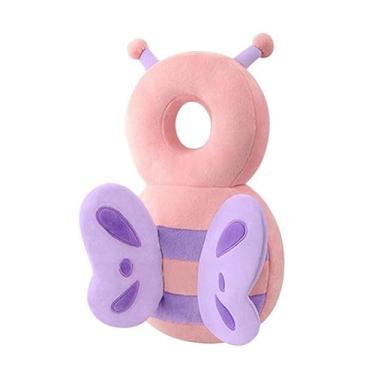 Imagem de Mochila de proteção para bebês, protetor de cabeça de caminhada infantil, almofada de segurança ajustável (rosa)